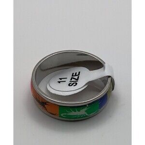 Unisex Stainless Steel Multicolored Scorpion Fashion Ring Band U.S Size 6